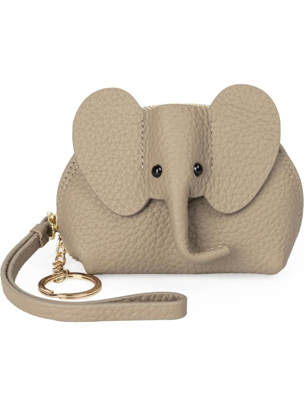 Mini Elephant Zipper Wallet - Small Leather Coin Purse for Women, Cute & Stylish